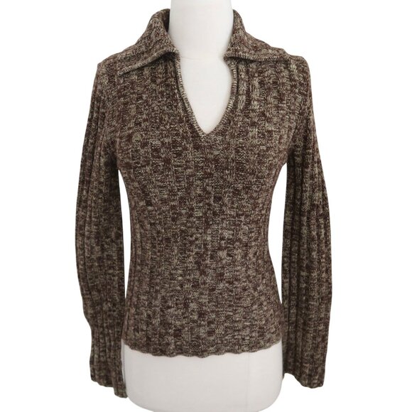 ACNE STUDIOS Melange wool blend Polo sweater XS - Picture 2 of 6